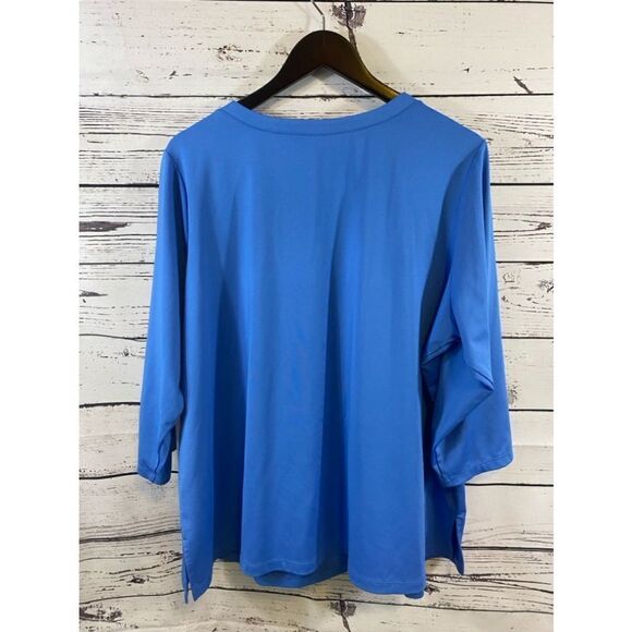 Women's Susan Graver Top 2XL Blue - Picture 4 of 5